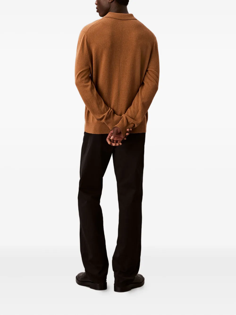 Calvin Klein polo-collar sweater - Bruin