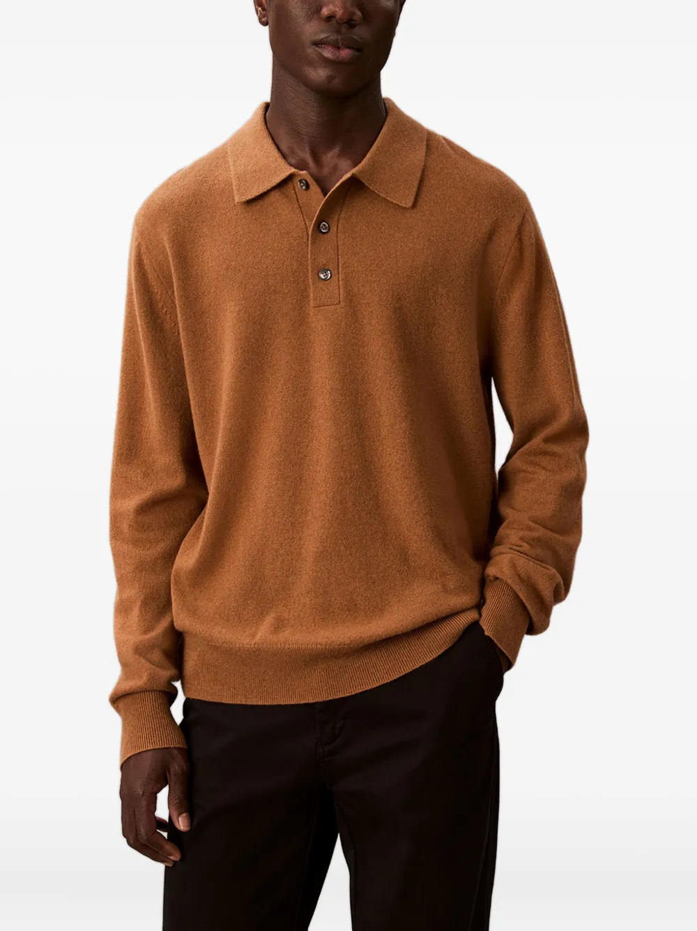 Calvin Klein Polo-collar Sweater In Brown