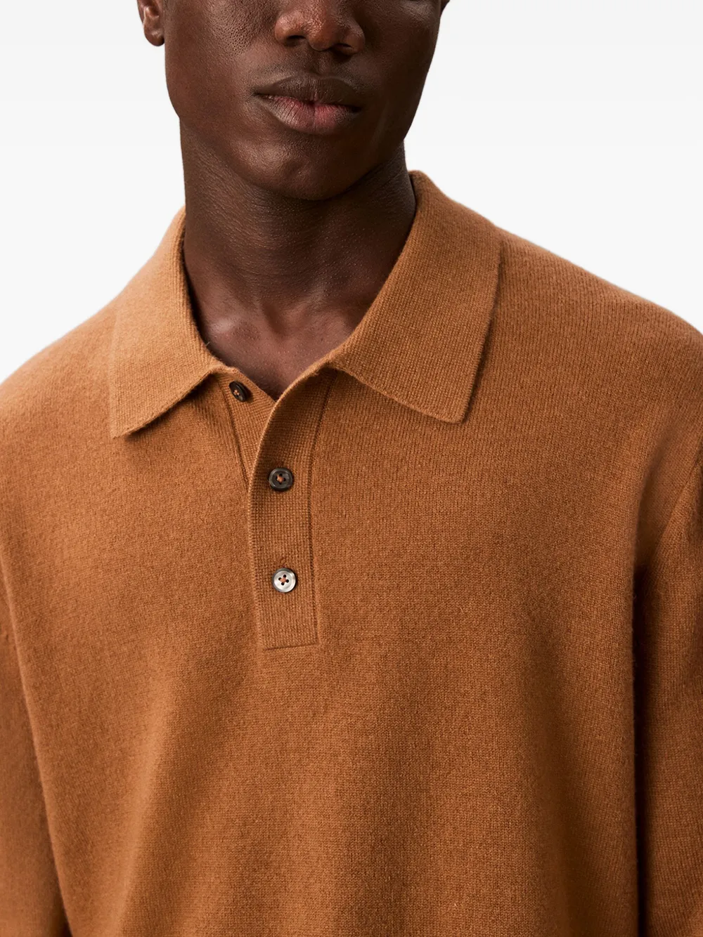 Calvin Klein Polo-collar Sweater In Brown