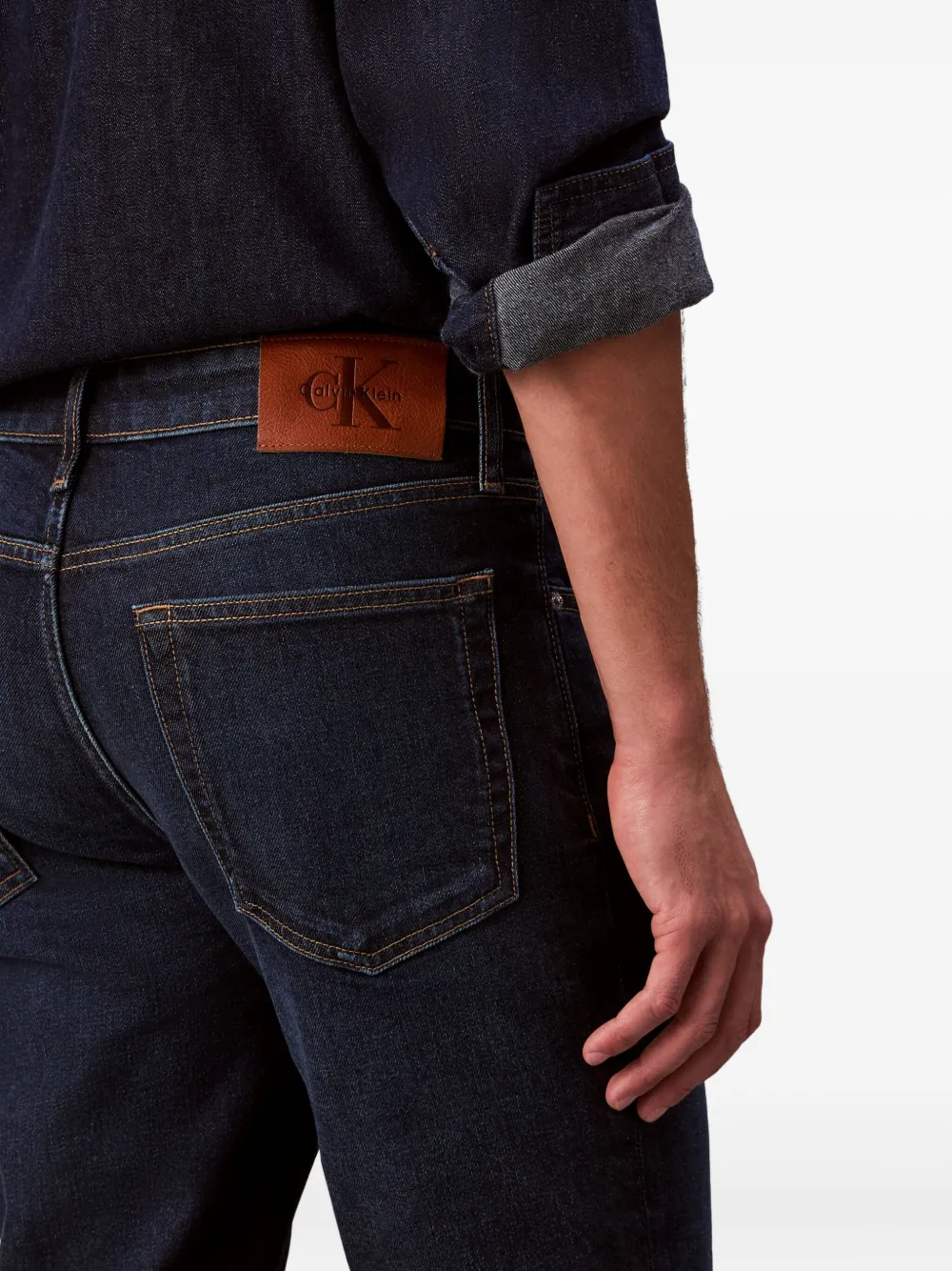 Calvin Klein Jeans met logopatch Blauw