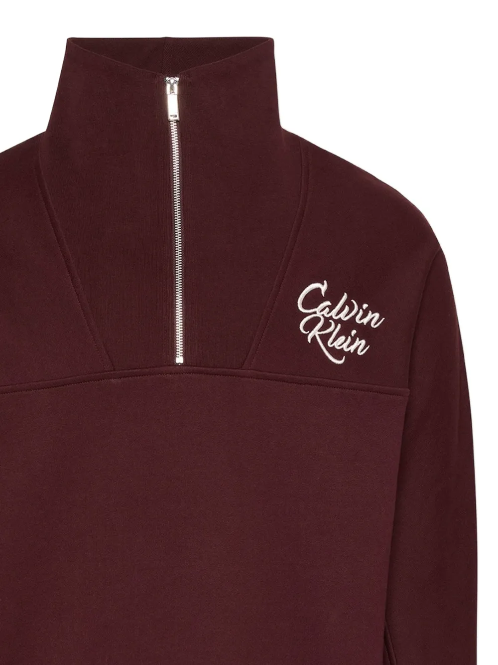 Calvin Klein Jeans half-zip high-neck sweatshirt - Rood