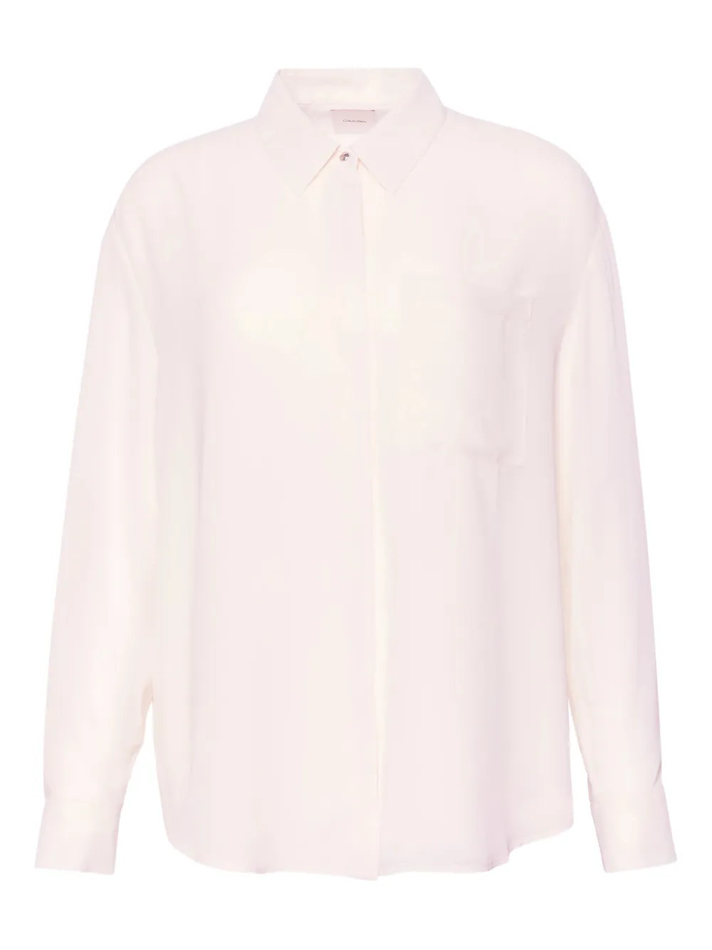Calvin Klein Roll-tab Long-sleeves Shirt In Pink