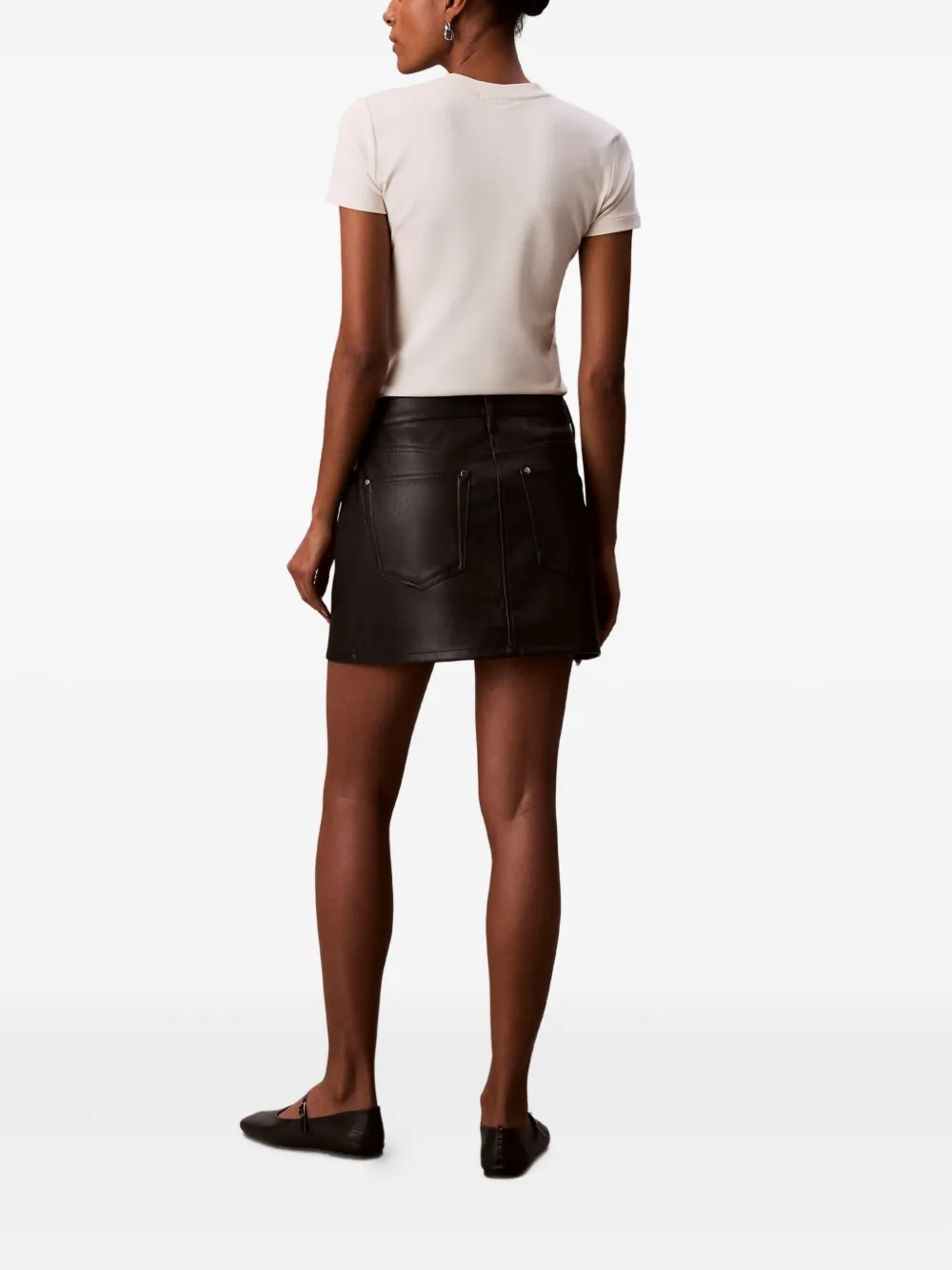 Calvin Klein Jeans five-pocket mini skirt - Zwart