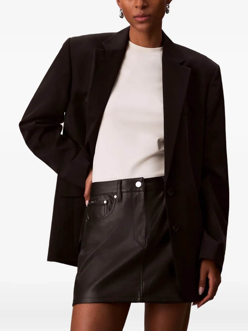 Calvin Klein Jeans Est.1978 Five-pocket Mini Skirt In Black