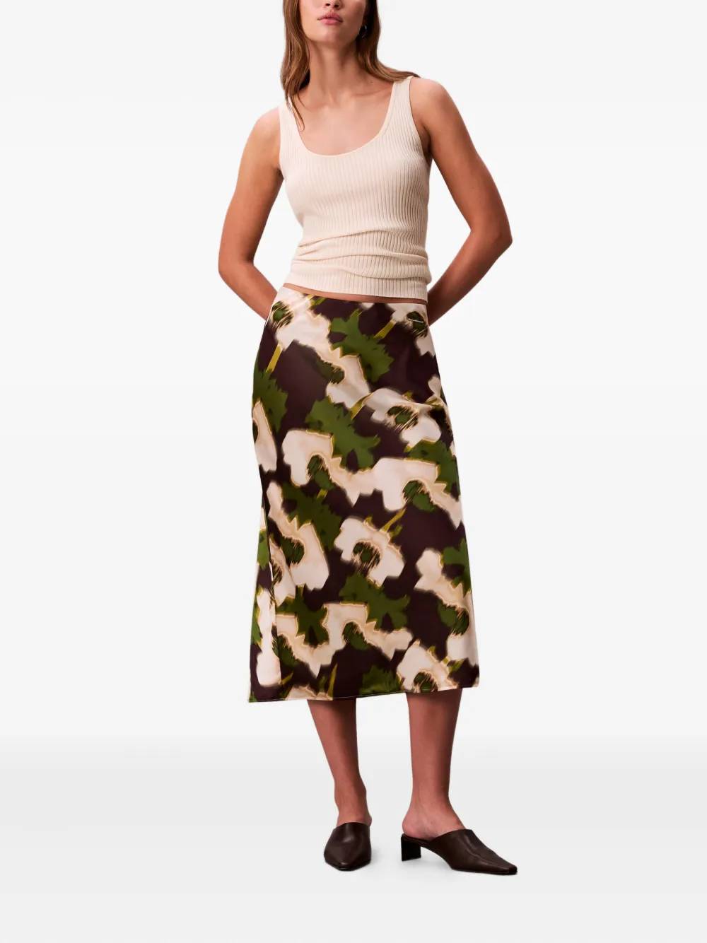 Calvin Klein floral-print midi skirt | Straight Skirts | Image 2