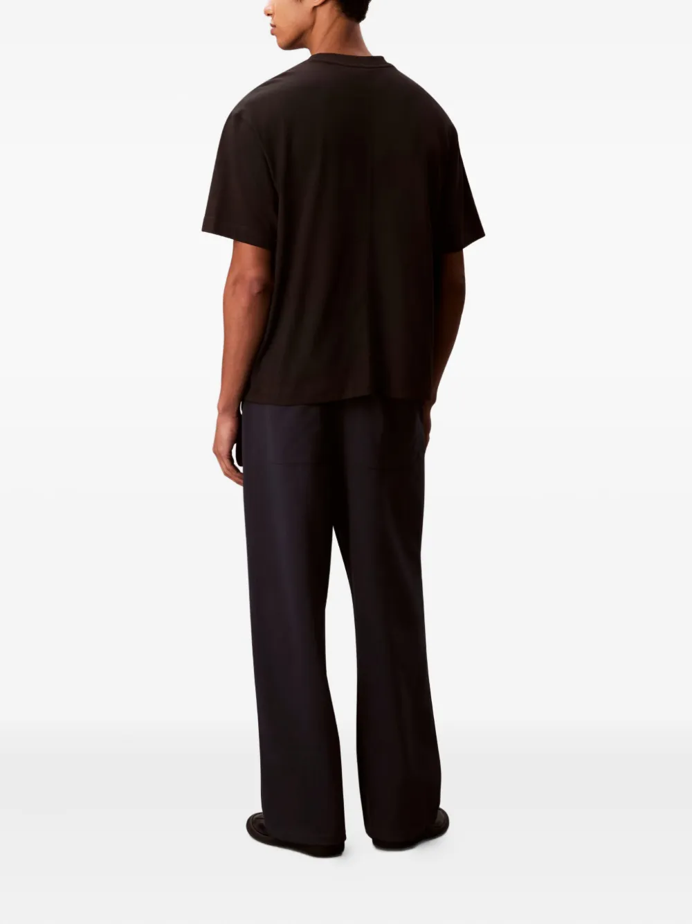 Calvin Klein Drawstring Trousers In Blue