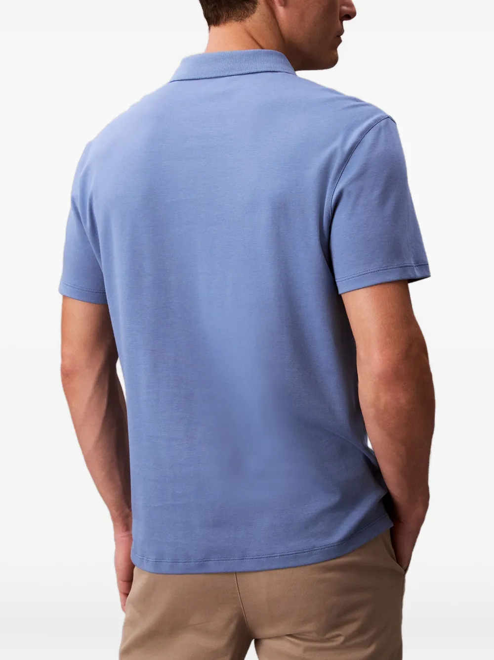 Calvin Klein Logo Polo Shirt In Blue