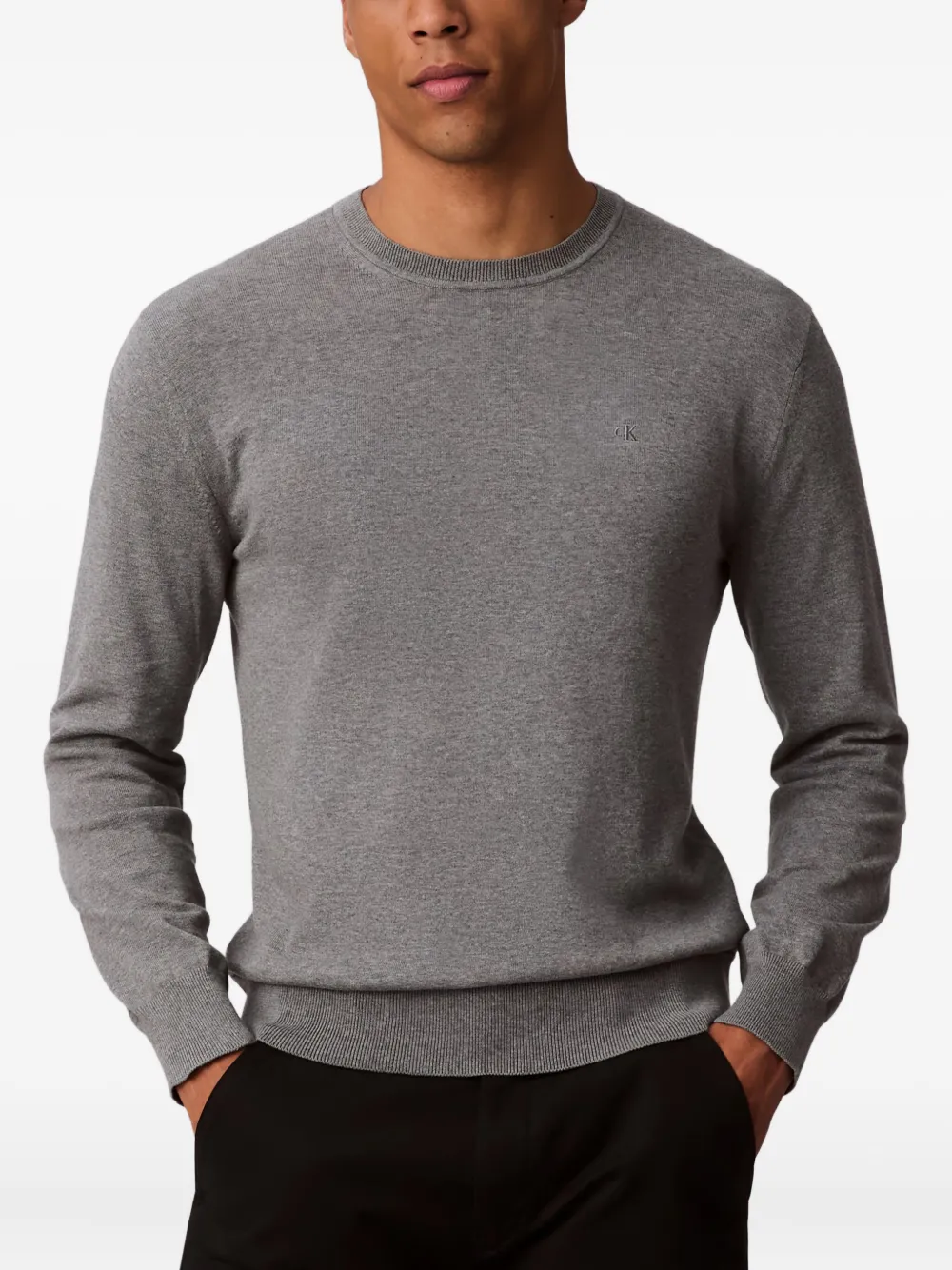 Calvin Klein Trui met logodetail Grijs