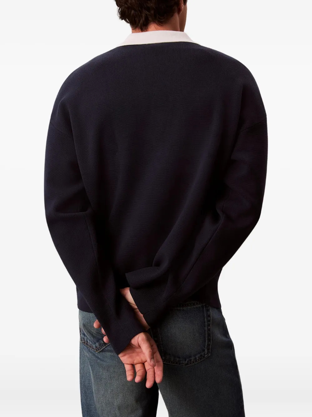 Calvin Klein Jeans Trui met geborduurd logo Blauw