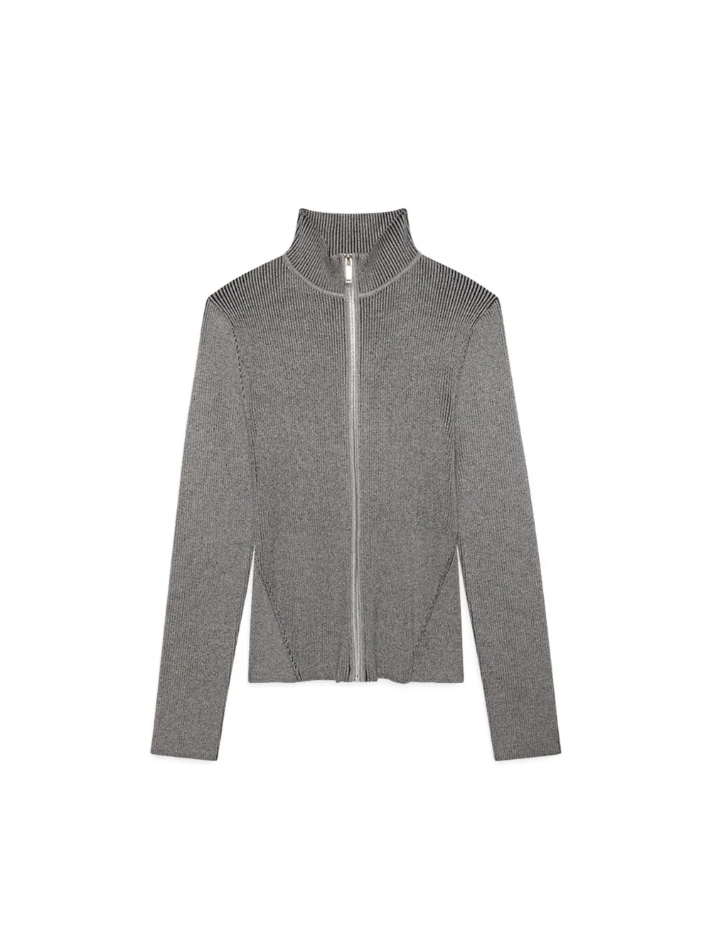 Calvin Klein Jeans Est.1978 Zip-up Ribbed Cardigan In Gray