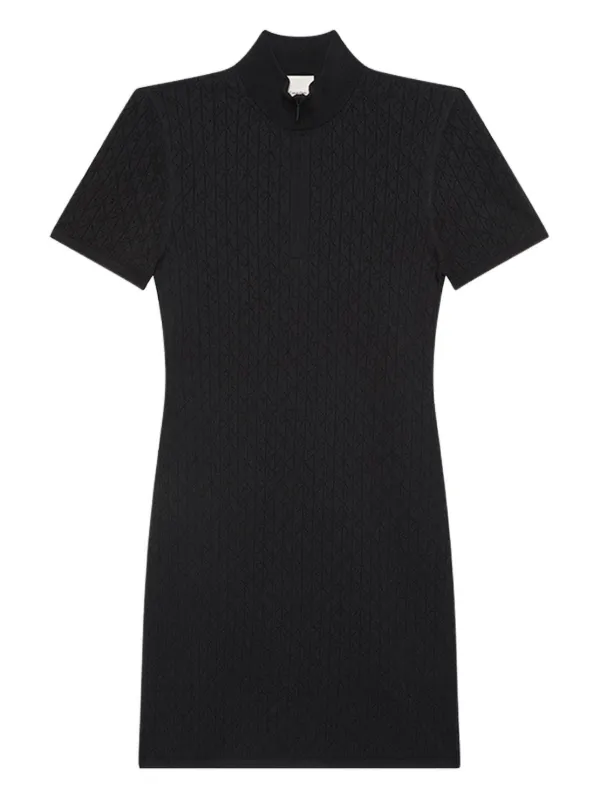 Calvin Klein Zip-neck Dress - Black