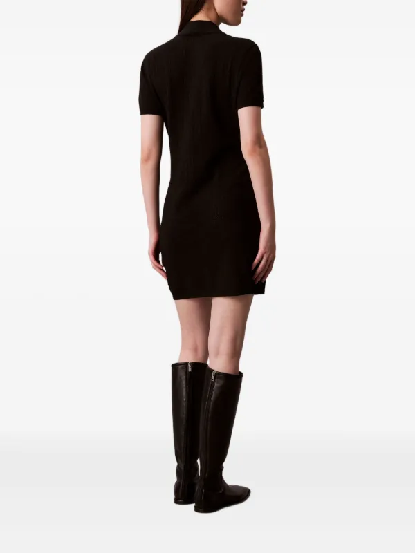 Calvin Klein Zip-neck Dress - Black Calvin Klein Zip-neck Dress - Black