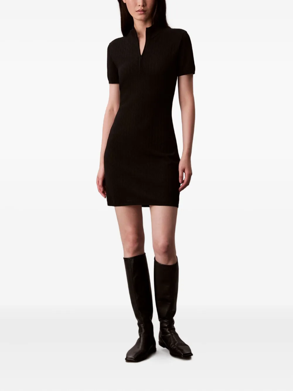 Calvin Klein Jeans Jurk met rits - Zwart