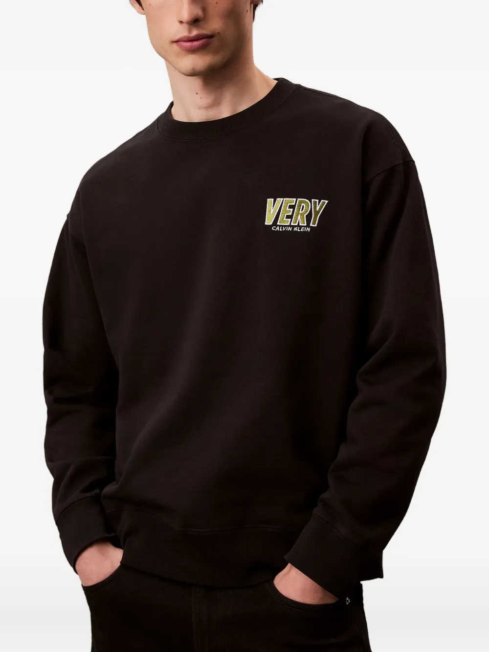 Calvin Klein Jeans Est.1978 Logo Sweatshirt In Black