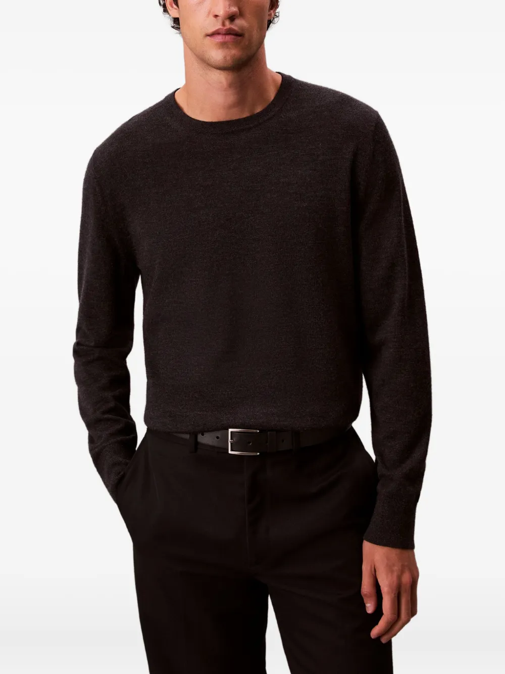 Calvin Klein Fine-knit Jumper In Black