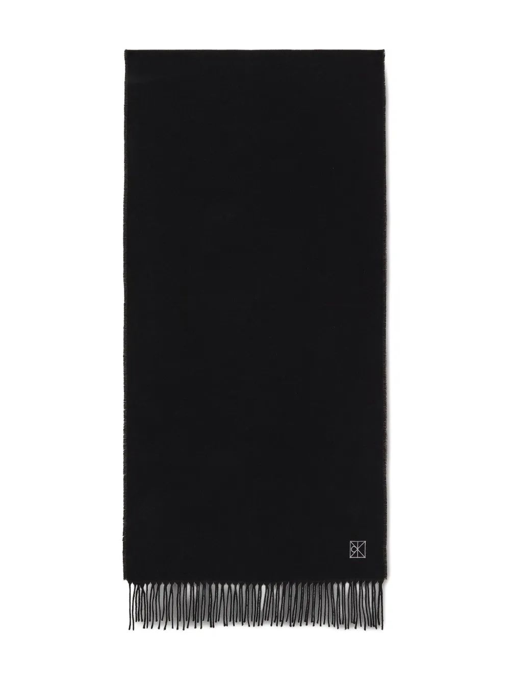 Calvin Klein fringed scarf | Black | Image 1