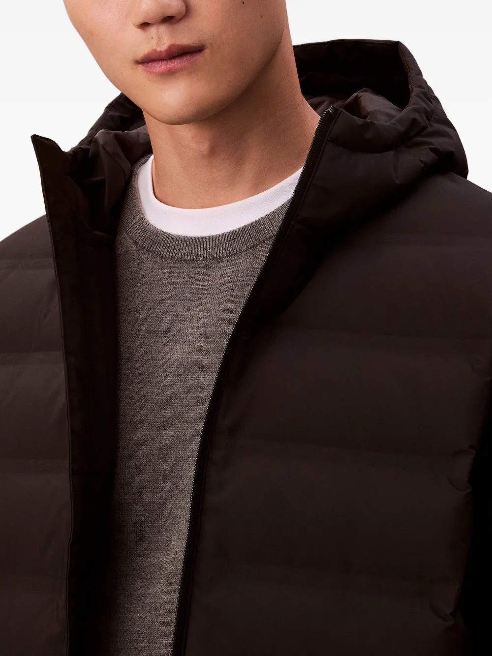 Calvin Klein Gevoerd jack met capuchon Zwart