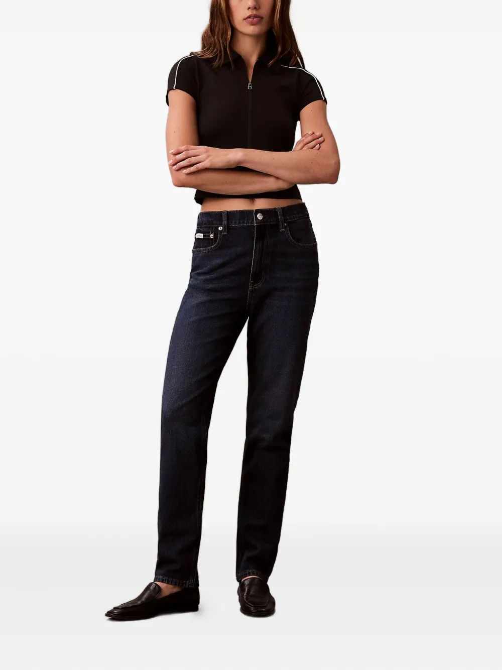  Calvin Klein Logo-patch Jeans - Blue 