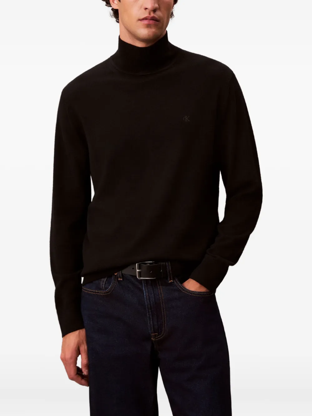 Calvin Klein Coltrui met geborduurd logo Zwart