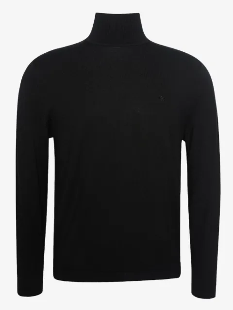Calvin Klein logo-embroidered roll-neck top