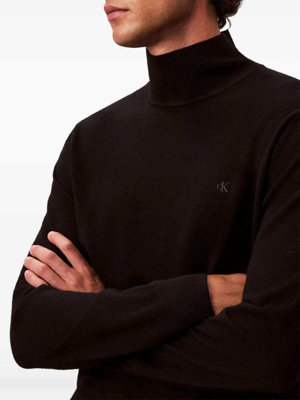 Calvin Klein Coltrui met geborduurd logo Zwart