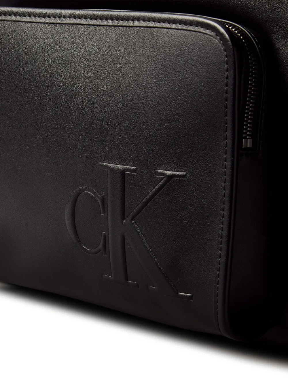 Calvin Klein Jeans Est.1978 Embossed-logo Pocket Backpack In Black