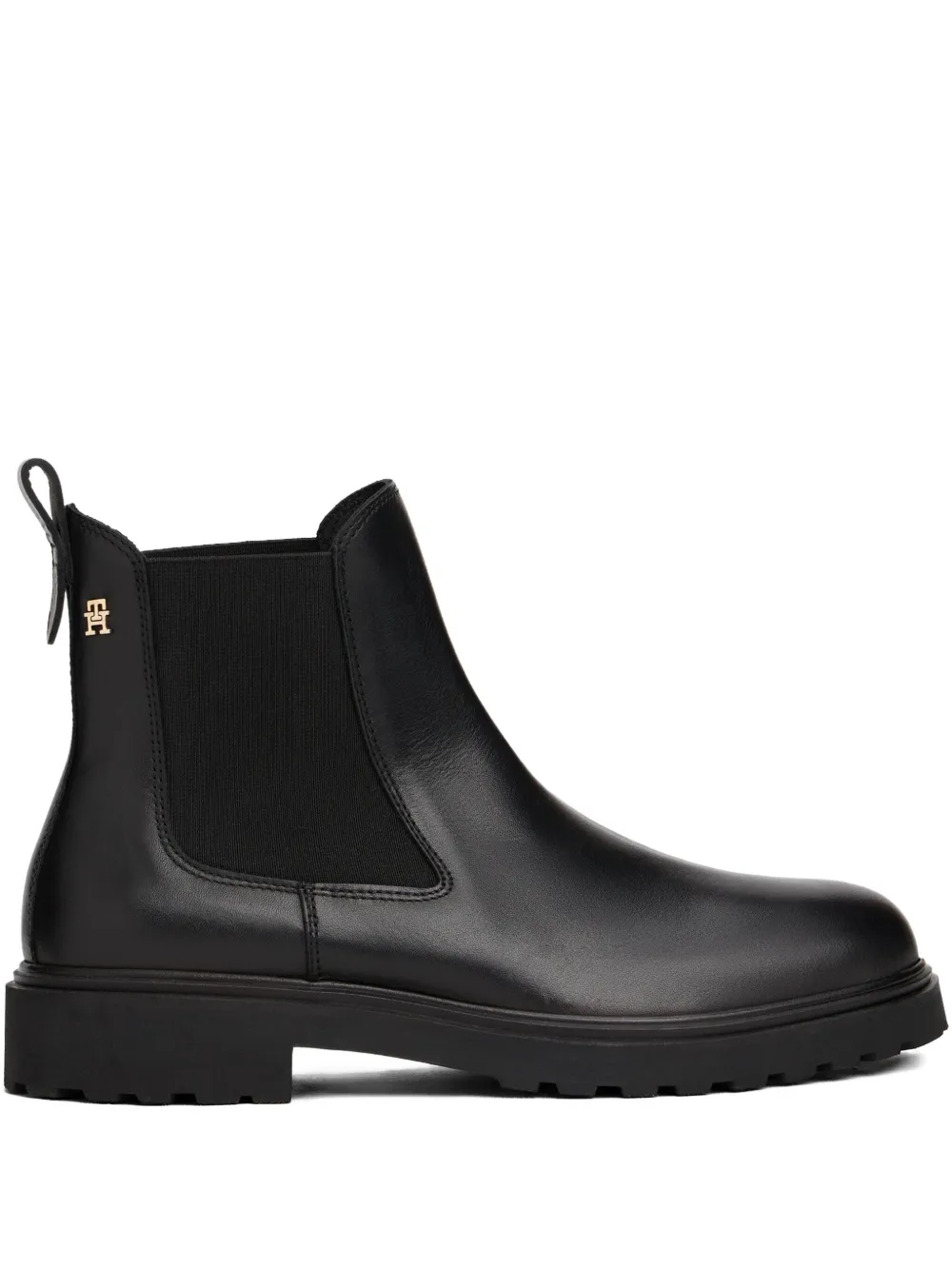 Tommy Hilfiger pull-tab logo-detail chelsea boots | Black | Image 1
