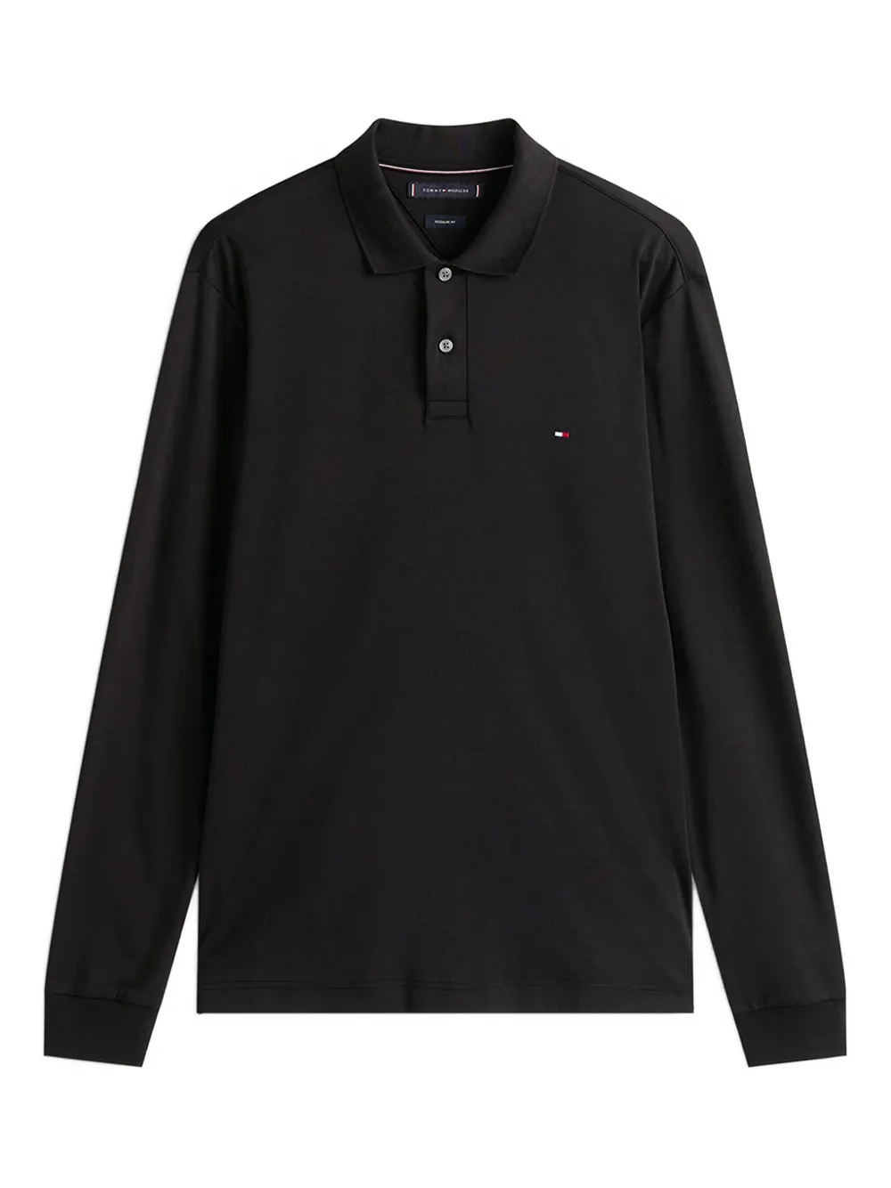 Tommy Hilfiger ロングスリーブ ポロシャツ - ブラック Tommy Hilfiger ロングスリーブ ポロシャツ - ブラック