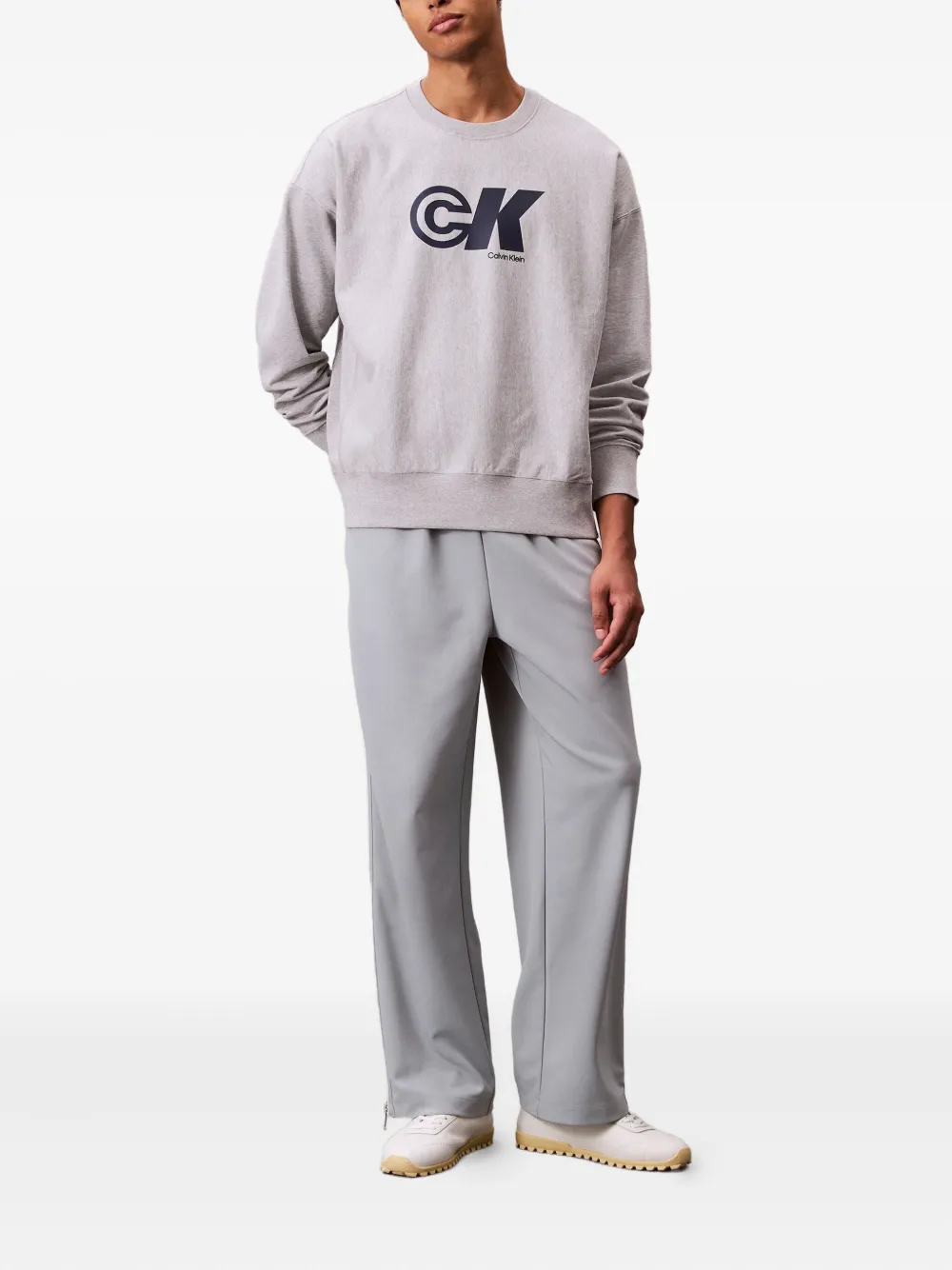 Calvin Klein Jeans logo-print sweatshirt - Grijs