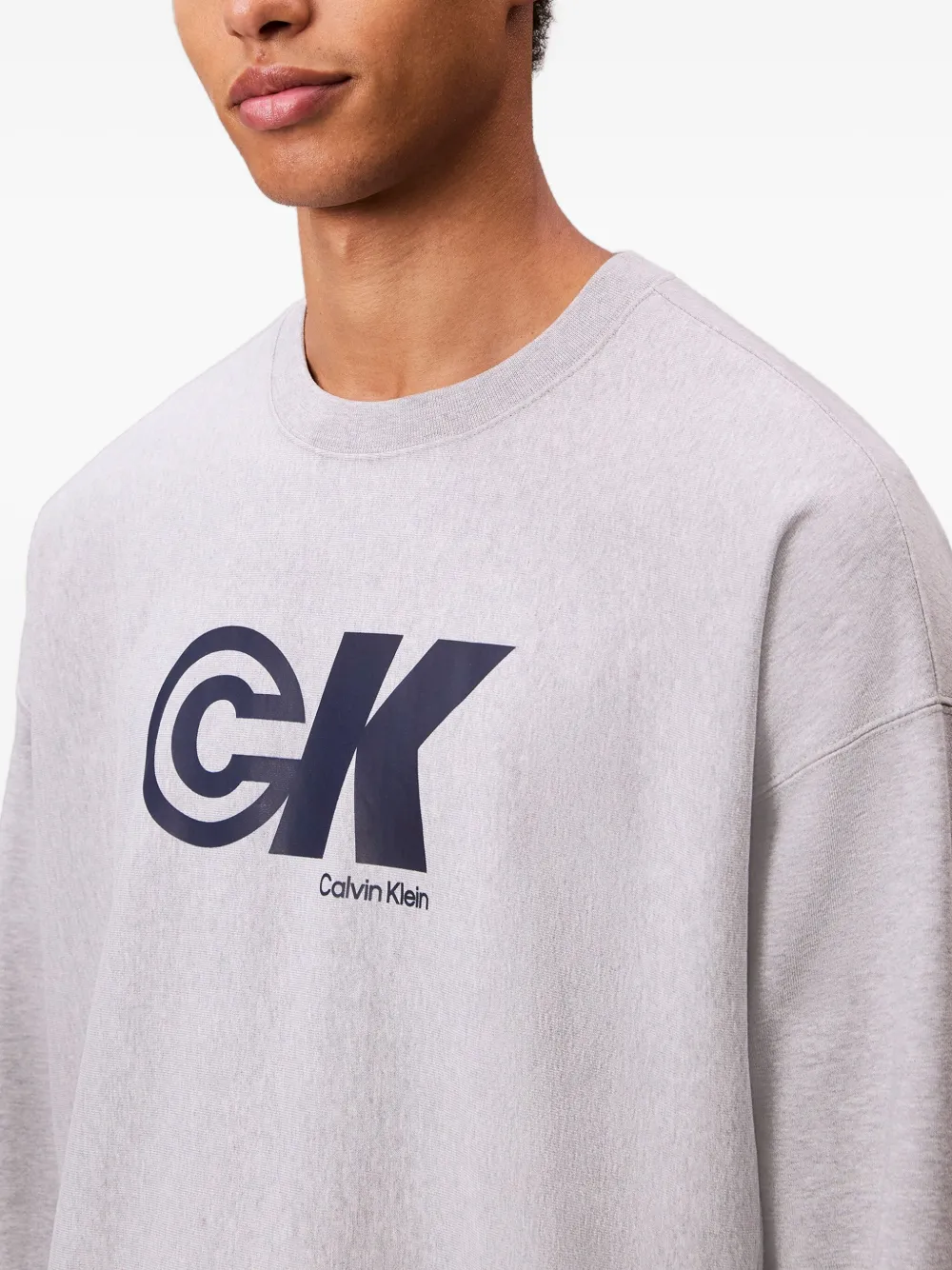Calvin Klein Jeans Est.1978 Logo-print Sweatshirt In Gray
