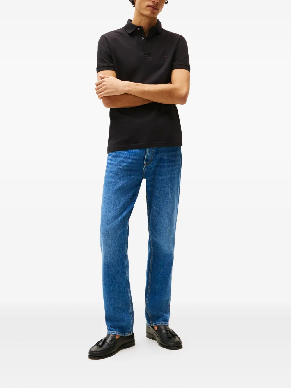 Tommy Hilfiger logo polo shirt - Zwart