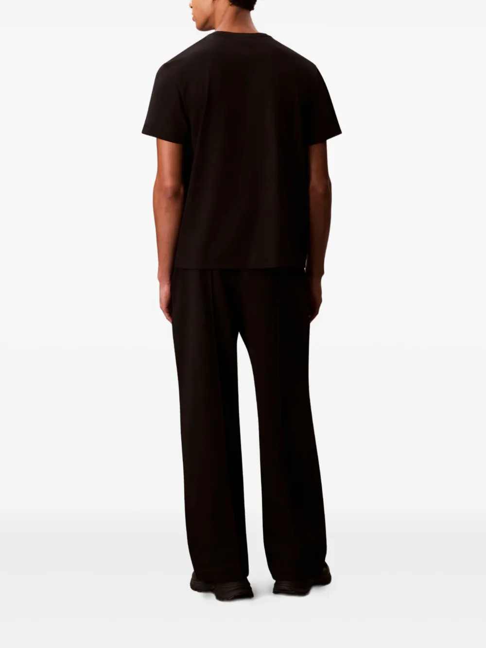 Calvin Klein Jeans Est.1978 Logo Pintruck Track Pants In Black