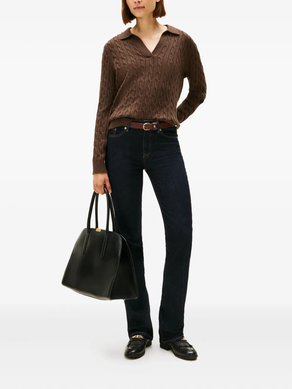 Tommy Hilfiger Bootcut jeans met vijf zakken - Blauw