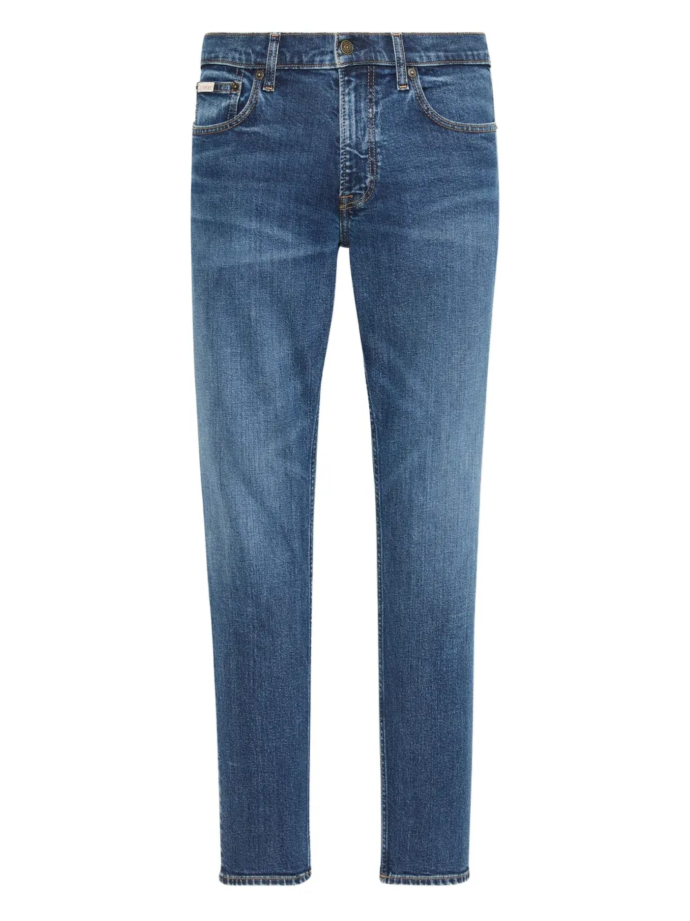 Calvin Klein logo-patch jeans - Blu