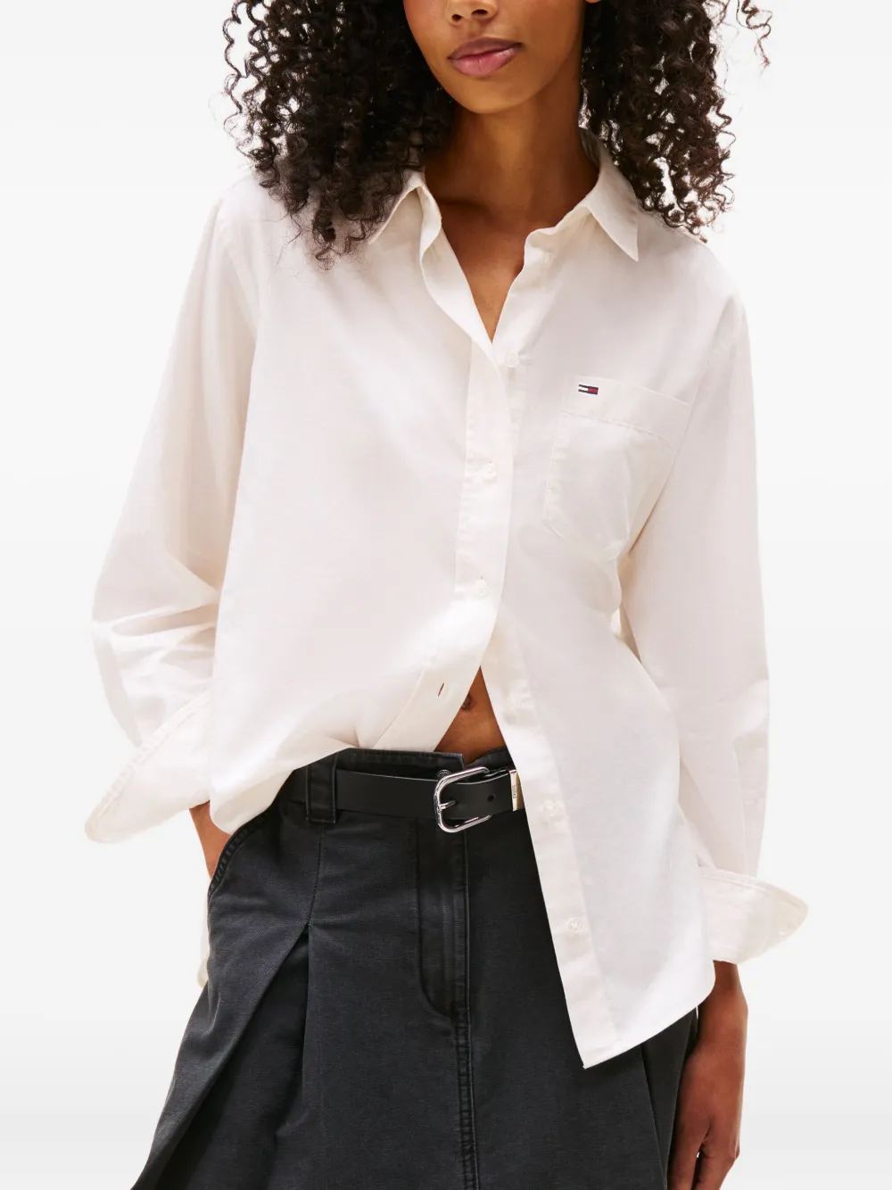 Tommy Jeans Pocket Shirt In White