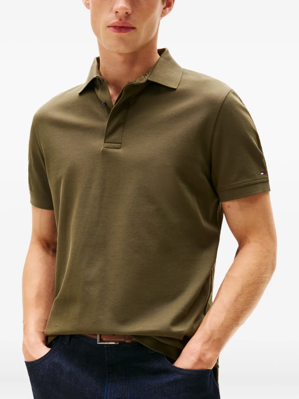 Tommy Hilfiger Poloshirt met korte mouwen Groen