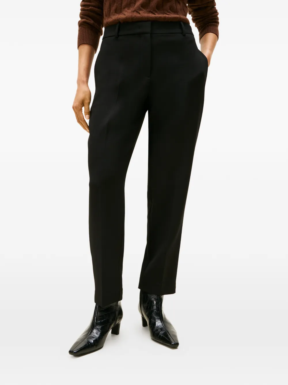 Tommy Hilfiger Concealed-fastening Trousers In Black