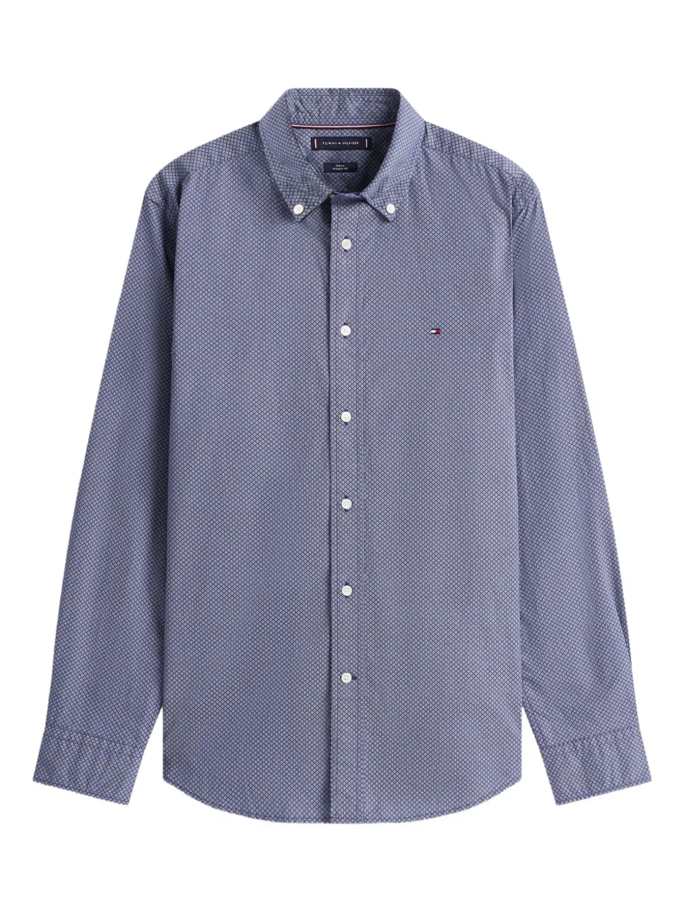 Tommy Hilfiger Long-sleeved Buttoned Shirt In Blue