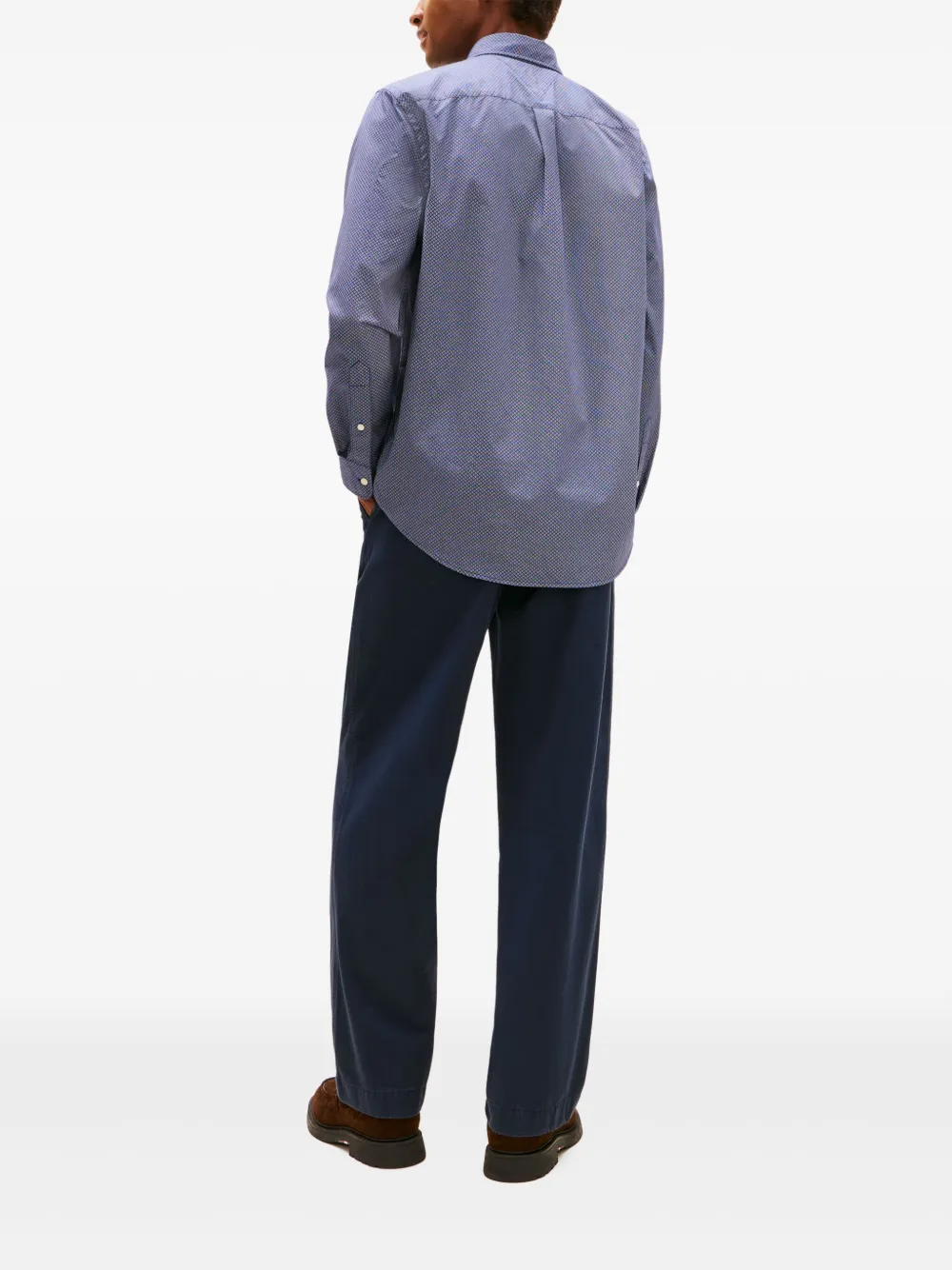 Tommy Hilfiger Long-sleeved Buttoned Shirt In Blue