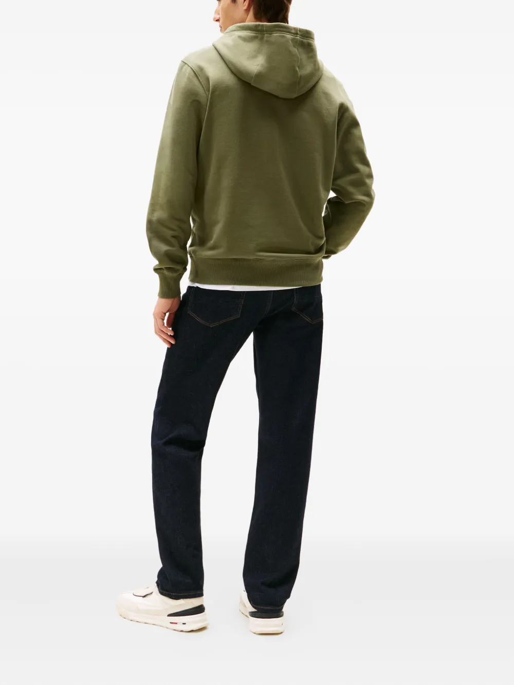 Tommy Hilfiger Logo-embroidered Hoodie In Green