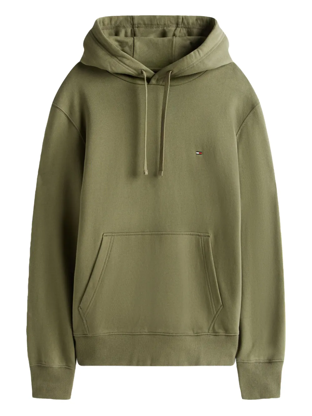 Tommy Hilfiger Logo-embroidered Hoodie In Green