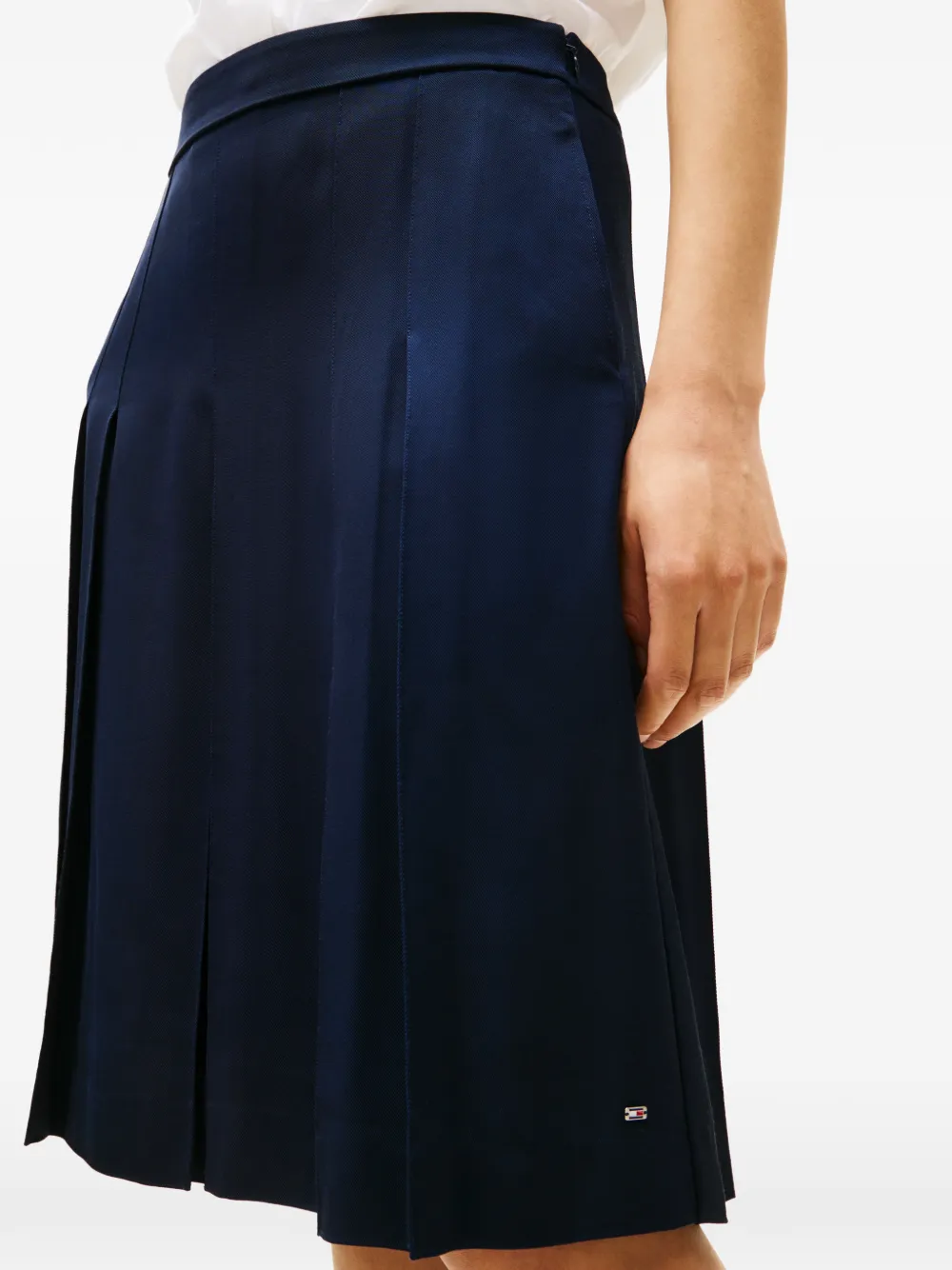 Tommy Hilfiger Midi-plooirok Blauw