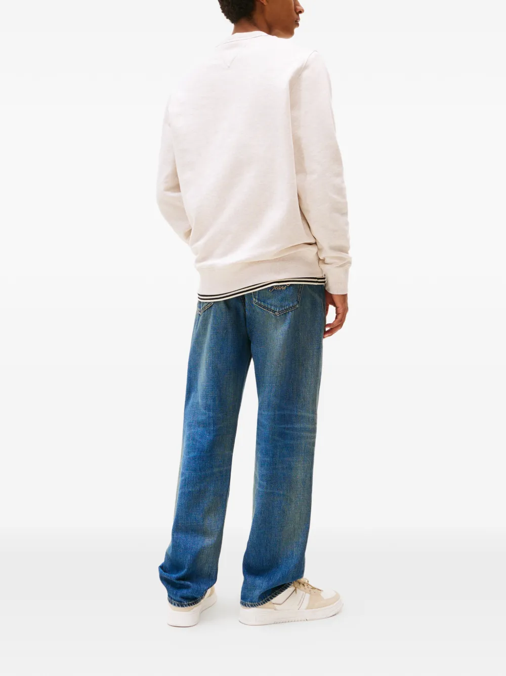 Tommy Jeans Sweater met logo Beige