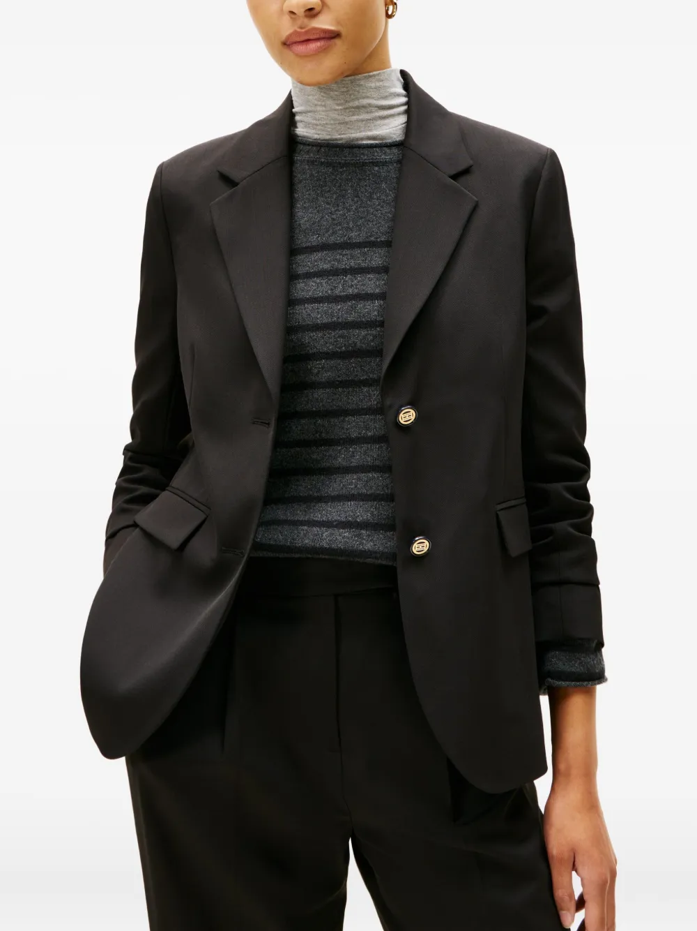 Tommy Hilfiger Buttoned Jacket In Black