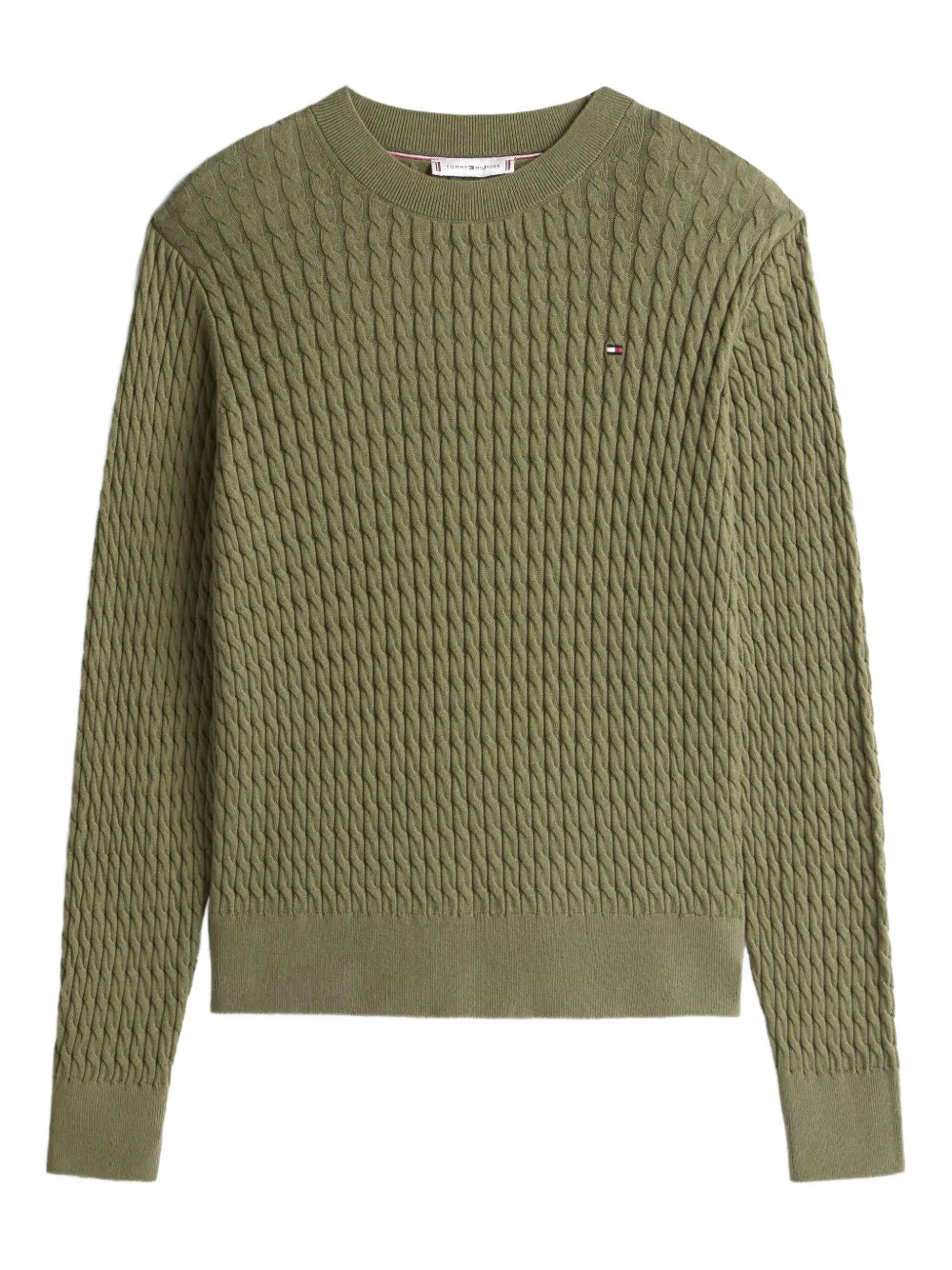 Tommy Hilfiger Cable Knit Sweater In Green