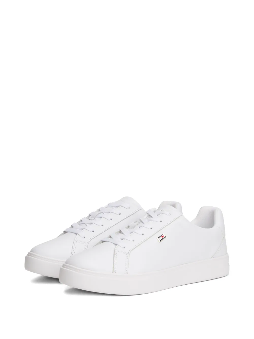 Tommy Hilfiger Logo-plaque Sneakers In White