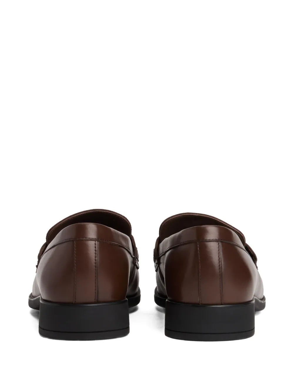 Tommy Hilfiger Fringed Chain-detailed Loafers In Brown