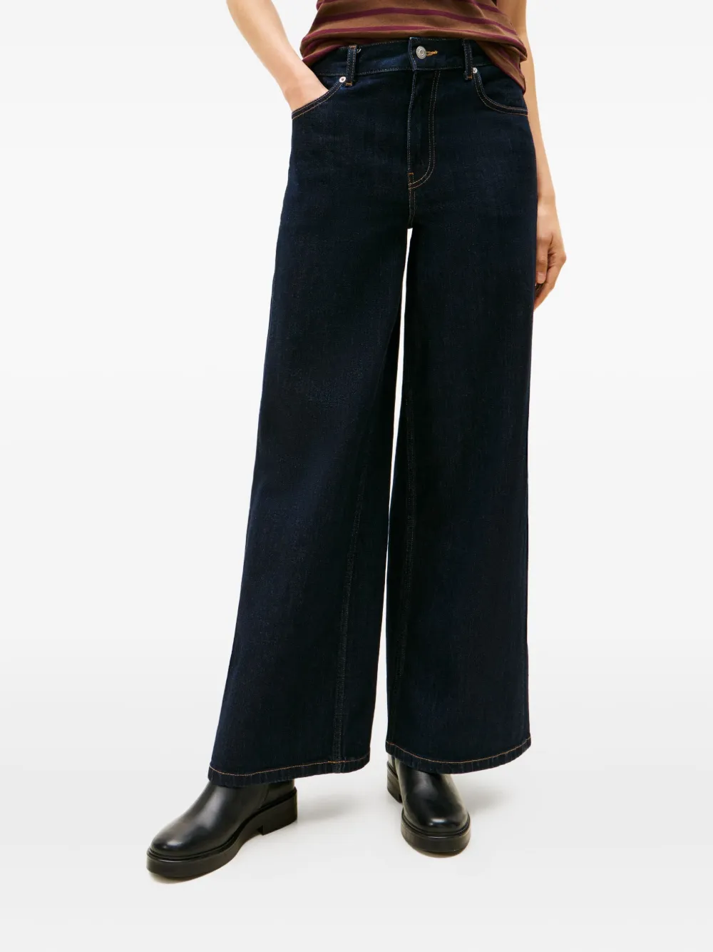 Tommy Hilfiger 70s jeans met wijde pijpen en vijf zakken Blauw