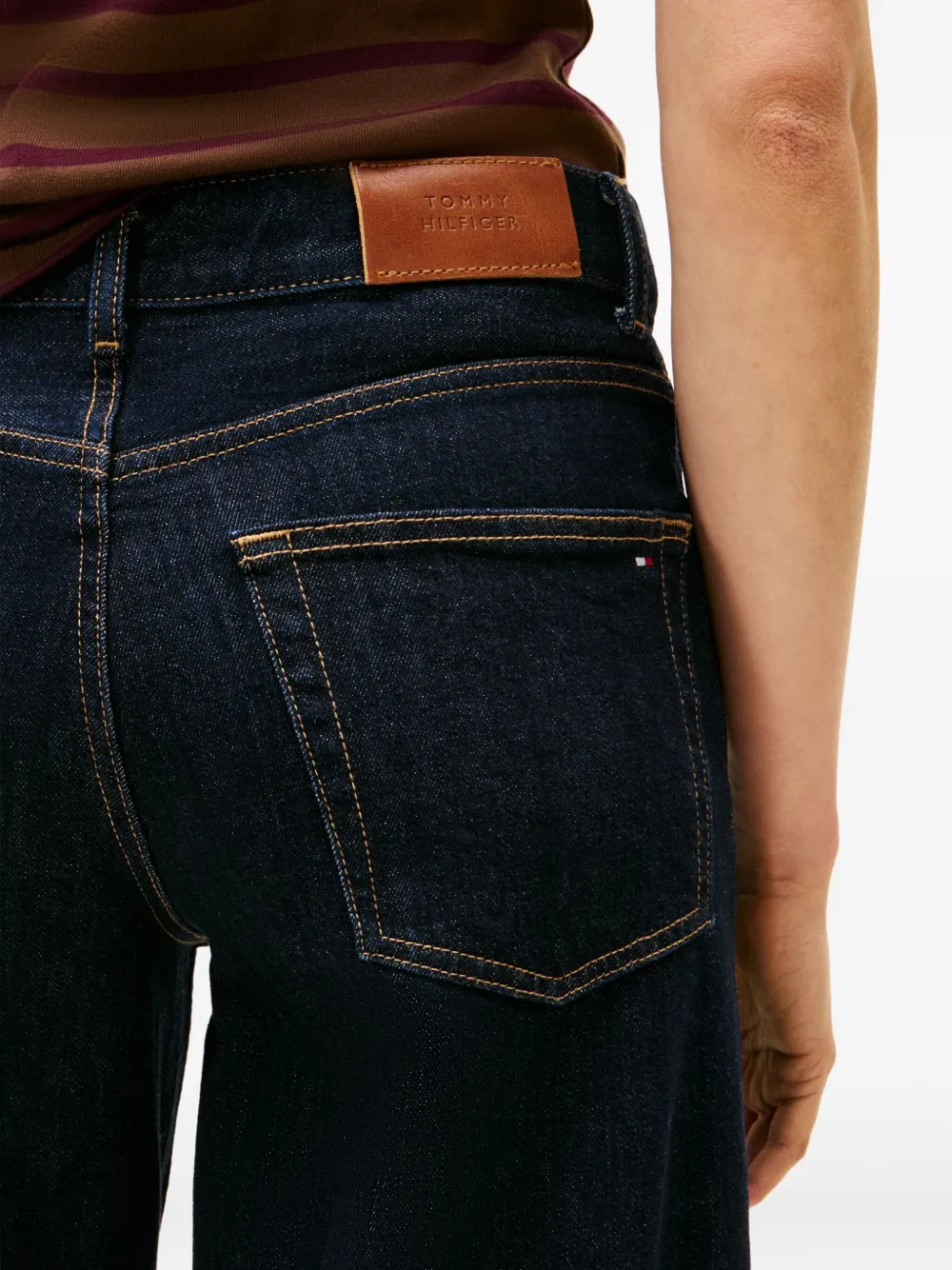 Tommy Hilfiger 70s jeans met wijde pijpen en vijf zakken Blauw