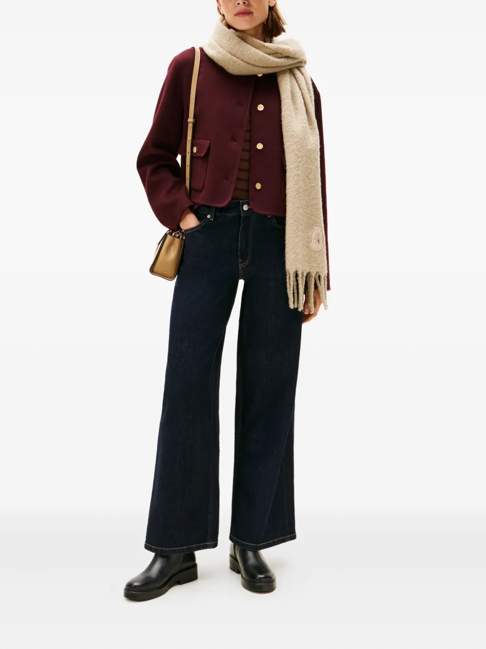 Tommy Hilfiger 70s five-pockets wide leg jeans - Blauw